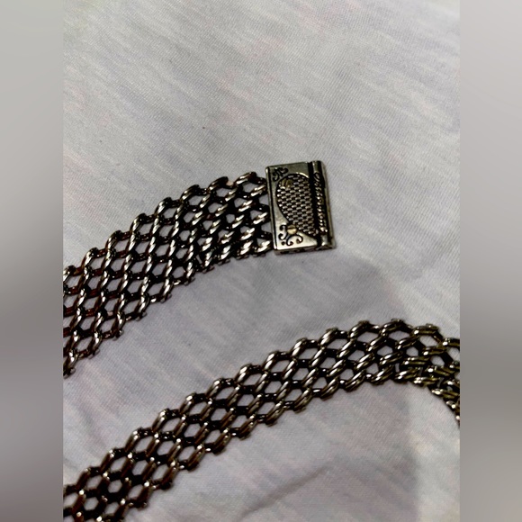 RETIRED AUTHENTIC BRIGHTON CHAIN MAIL MULTI LINK SET NECKLACE, BRACELET&EARRINGS - Picture 9 of 13